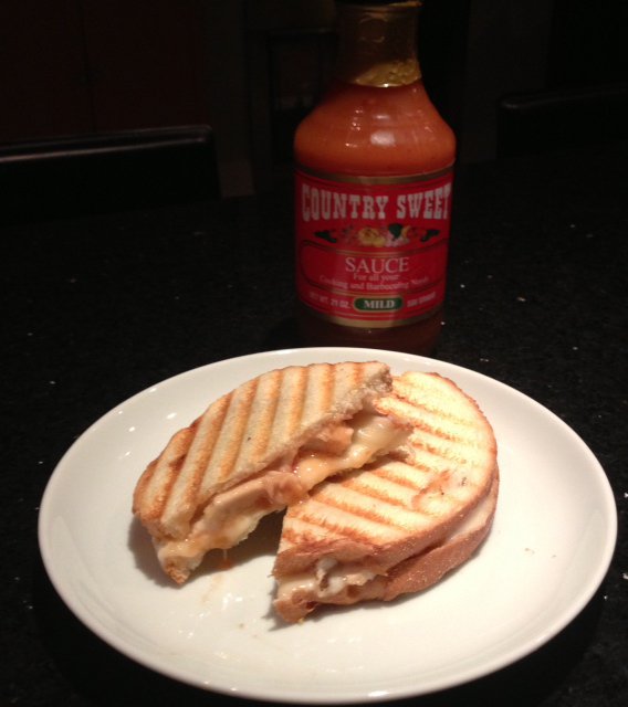 country sweet sauce and chicken panini